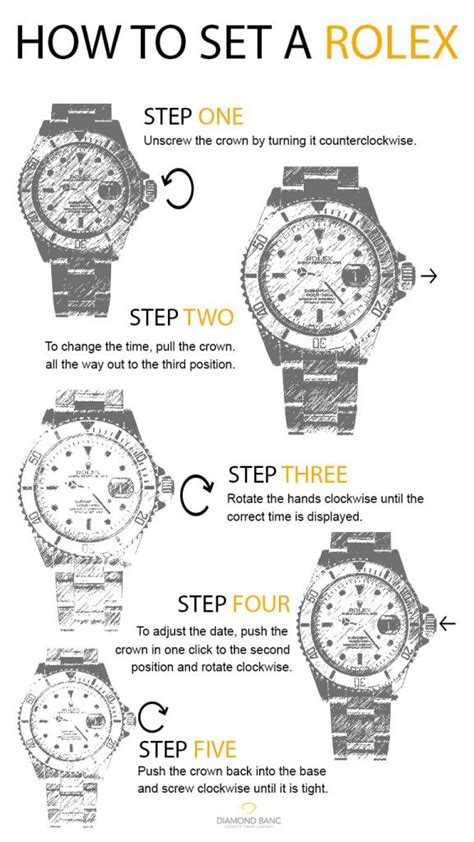 how to setup rolex watch|how to adjust Rolex time.